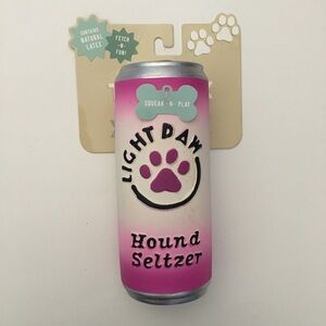 Dog Toy Light Paw Hound Seltzer Squeak-N-Play Latex Can NEW | Fringe
